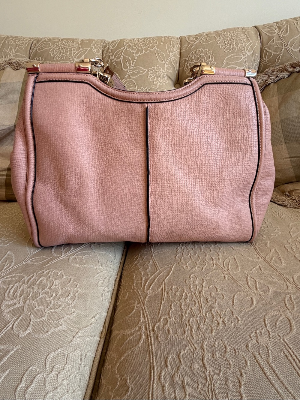 Coach Madison Phoebe Blush Pink Pebbled Leather Satchel with Gold-Tone Hardware - Picture 3 of 12